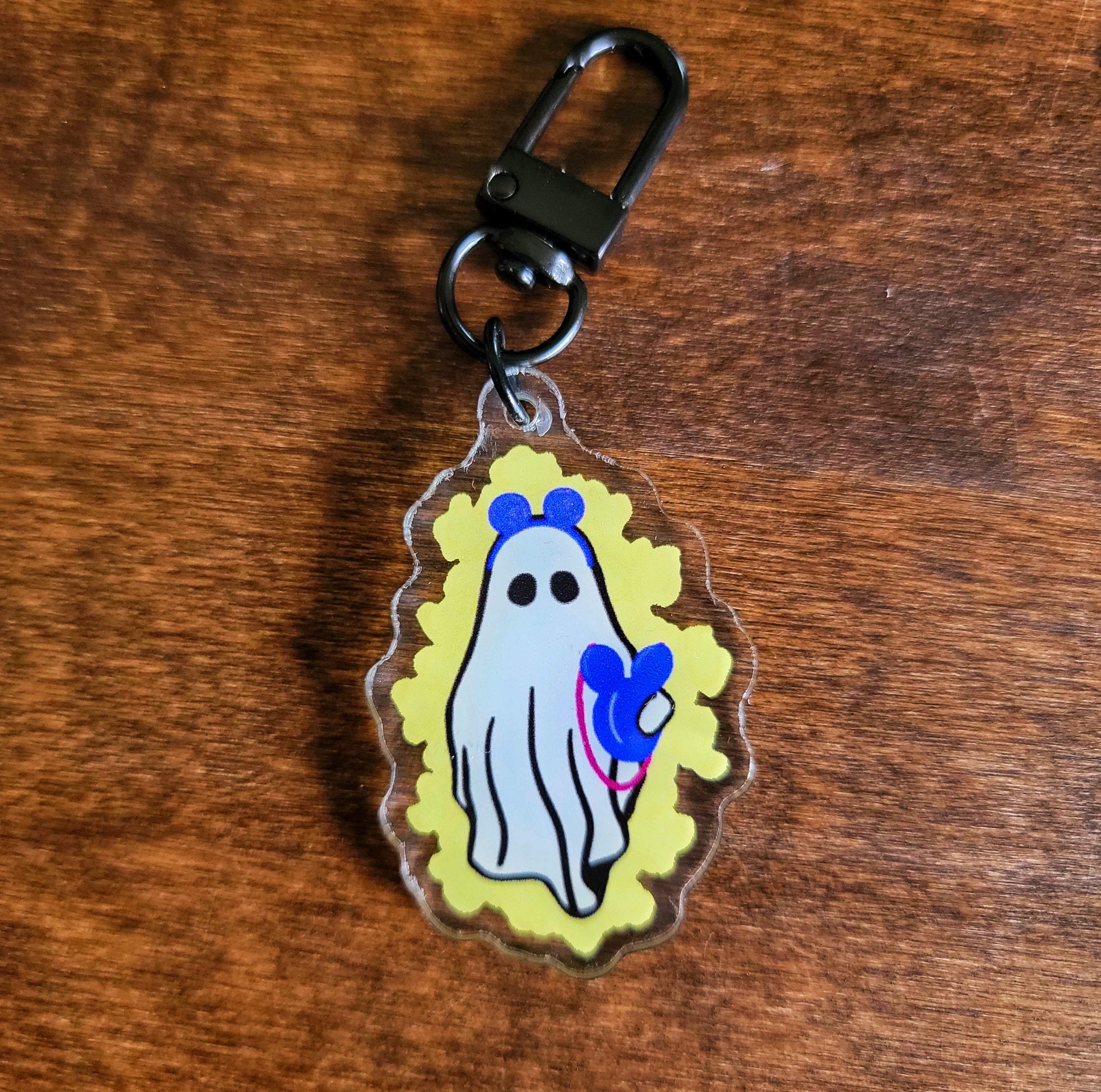 Popcorn Ghost Keychain